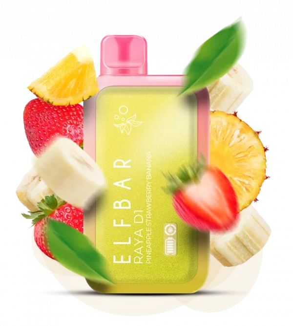 Фото 5 - Одноразовая Pod-система Elf Bar RAYA 13000 Pineapple Strawberry Banana.